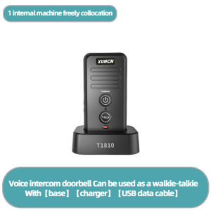 Wireless Doorbells Waterproof Electronic Intercom System Doorbell with 1-2 Mile Range 3 Volume Levels Rechargeable