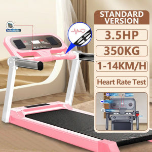 3.5HP Electric treadmill Black Deluxe treadmill with Armrest Multi functional Timing Foldable 1-15KM/H treadmill ultra-quiet shock absorption and Massgae Treadmill folding gym equipment