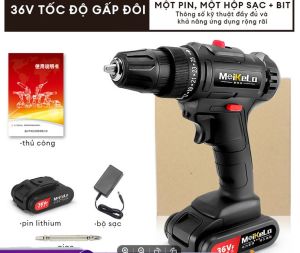 ⚡Miễn Phí Vận Chuyển⚡Máy khoan pin | Máy khoan pin không chổi than đa năng cao cấp 36VF (Tốc độ gấp đôi một pin và một lần sạc) hộp + 2 mũi khoan