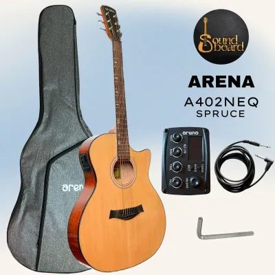 ARENA A402NEQ Slim Acoustic Electric Guitar with Full Setup