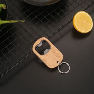 Dụng cụ khui chai mở nắp kiêm móc khóa gỗ