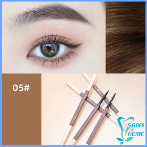 Easy ดินสอเขียนคิ้วแบบหมุน 2 in 1 กันน้ำดินสอเขียนคิ้ว มีหัวแปรงปัดคิ้ว Double eyebrow pencil