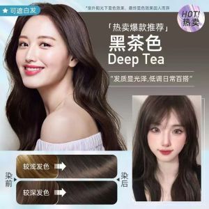 (30ml*10bags)Herbal DIY Hair Dye Cream Natural Plant-Based Hair Colorant Healthy Gray Hair Coverage染发膏 染发剂 Hair dye shampoo 300ml