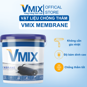 [18kg] sơn chống thấm sân thượng gốc nhũ tương bitum dễ dàng thi công  dùng cho sàn mái  ban côngtường ngoài nhànhà vệ sinhtầng hầm vmix eco