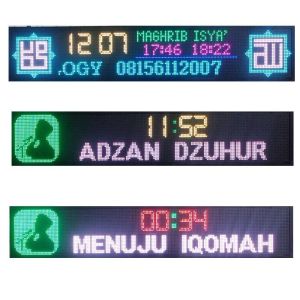 Jam Masjid Digital Jadwal Waktu Sholat Jws Tinggal Pasang P5 - 1 BARIS