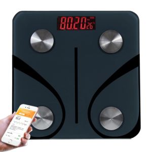 LZD  Body Fat Scale Tempered Glass   Weighing Scale   Health Bluetooth Body Fat Scale 28cm Electronic Scale Household Body Scale