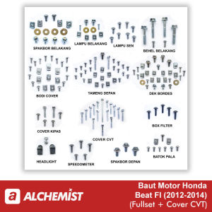 Baut Honda Beat Fi Full Set / Baud Honda Beat Fi Satu Set Cover CVT