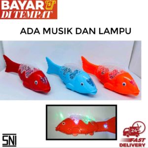 COD GRATIS ONGKIR MAINAN IKAN BERENANG BATERAI BERJALAN ADA LAMPU DAN MUSIK / MAINAN IKAN BATERAI MUSIK ADA LAMPU / MAINAN FISHING BATERAI / MAINAN ANAK IKAN KOI / MAINAN IKAN GOYANG