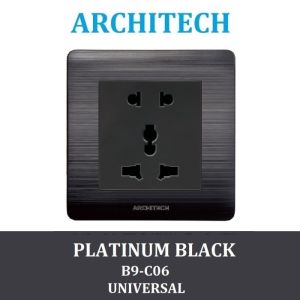 ARCHITECH PLATINUM B9-C06 BLACK Stop Kontak - Colokan Universal
