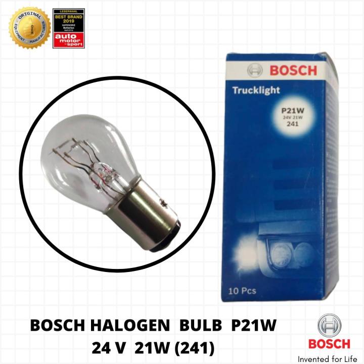 Bosch STANDARD BULB (Single Contact P21W - 12V / 21W) 10PCS. | Lazada PH