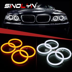 Sinolyn DRL Angel Eyes For BMW E46 Coupe Convertible 325ci 330ci Xenon Headlights LED Turn Signal Lights Rings Car Accessories