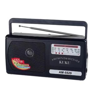 AM-5529 FM/AM/TV/SW Portable Radio High Sensitivity Antenna Rechargeable Speaker