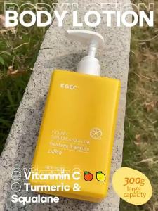 KOEC Turmeric VC Moisturizing and Brightening Body Lotion 300g Moisturizing refreshing non-greasy leaves a lasting fragrance all over the body