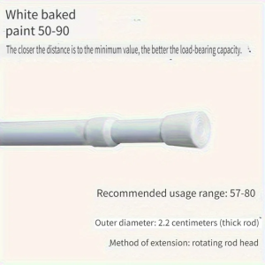 1pcs Rail Hooks Nail-Free Curtain Clamp Rods Clips Hook Self Adhesive Adjustable Shower Household Storage Hanging Stick Rack Holder