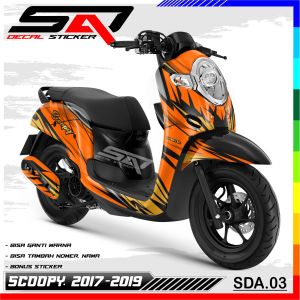Decal Sticker Custoom Full Body SCOOPY NEW 2016-2019 Decal Stiker Variasi Motor SCOOPY NEW SDA.03
