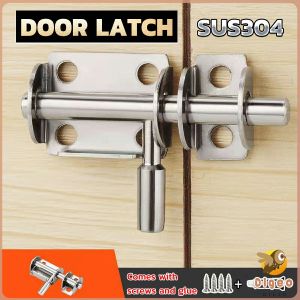 Digeo Stainless Steel Door Latch Solid Sliding Bolts Latch Hasp Home Hardware Gate Safety Door Lock
