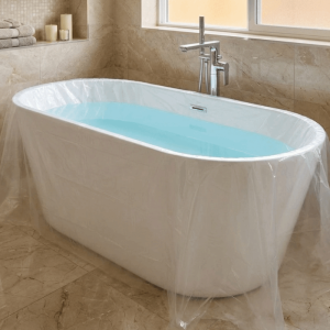 GAOSU 10PCS Individually Disposable Bathtub Cover Oversized Waterproof Hotels Bathtub Liner Practical Anti Dirt Bathing Cover Bag for Home