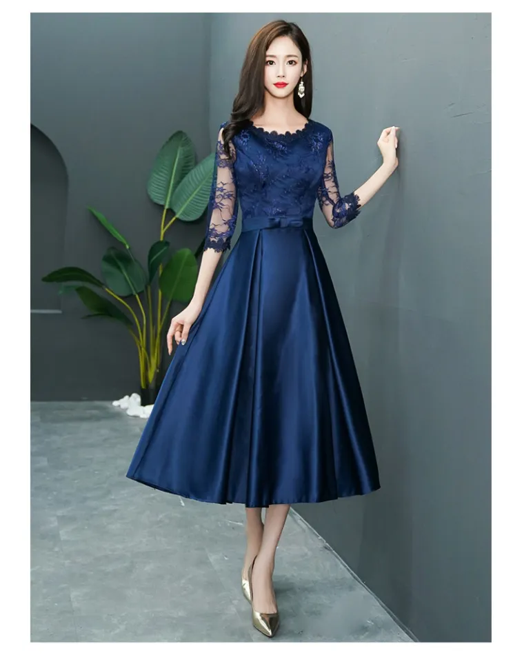 Elegant knee clearance length evening dresses