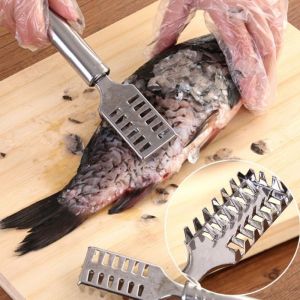 （Bling MAll Ready Stock）Fish Scale Remover Scraper Graters Stainless Steel 不锈钢方形鱼鳞刮刀 Alat Buang Sisik Ikan