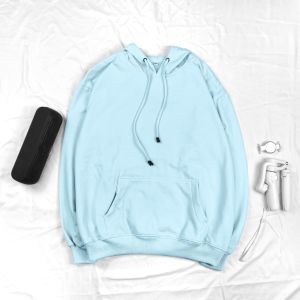 Hoodie Oversize Polos Pastel Color Wanita Dan Pria Bahan Fleece Tebal Dan Lembut 9 Warna Menarik