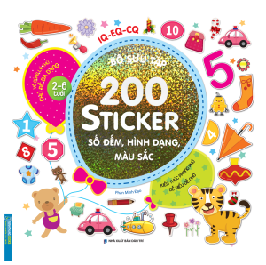 Sách - Bộ sưu tập 200 sticker - Số đếm hình dạng màu sắc (tái bản)