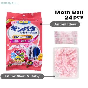48pcs/pack Japan Moth Balls Rose Fragrance For Clothes Camphor Balls Repellent Closet Deodorizer