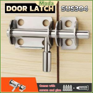 Moda Stainless Steel Door Latch Solid Sliding Bolts Latch Hasp Home Hardware Gate Safety Door Lock