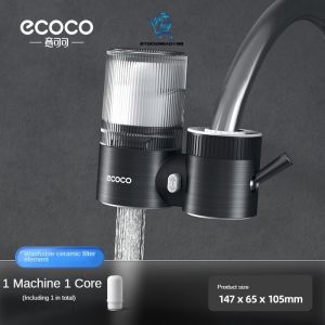 SR99. ECOCO Ceramic Filter Water Tap Purifier for Home Kitchen Sink with Dual Water Outlet Easy to Wash