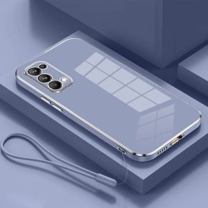 New Case OPPO RENO 5 4G / RENO 5 5G Case Luxury Plating Casing Silicone Stand Back Cover