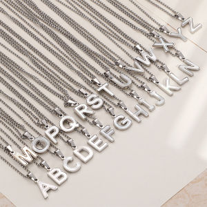 KALEN Jewelry Korean Version Simple Style Shell English Alphabet Pendant Fashion Clavicle Chain Titanium Steel Necklace