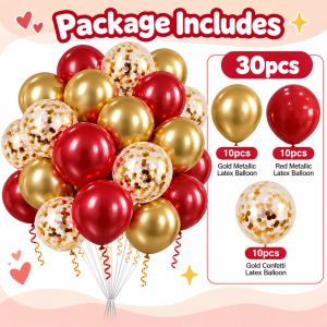 30pcs Confetti Metalic Latex Balloon Black Puple Red Blue Gold-Birthday Event Decoration Balloons