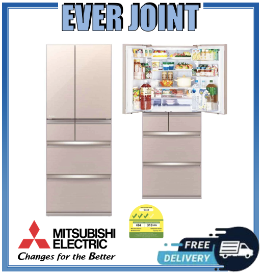 Mitsubishi MR-WX47LG || MR-WX47LG-F-P [371L] 6 Door Fridge