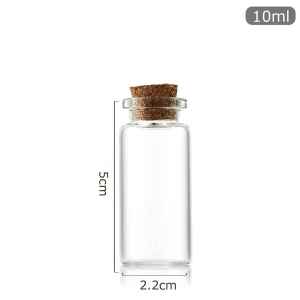 Lọ thủy tinh nhỏ nút bần Chai thủy tinh nhỏ nắp gỗ mini 5ml - 50ml-NIEVE