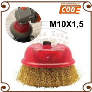 Sikat Poles Mangkok 3 inci Wire Cup Brush Amplas Pembersih Karat Besi Baja Kawat Gerinda Kuningan