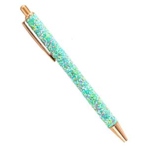 Fancy Pen for Women Girl Sparkly Colorful Ballpoint Pen Sequins Journaling Pen Metal Retractable Pen 1.0mm Sequins Pen