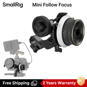 SmallRig Mini Follow Focus with A/B Stops & 15mm Rod Clamp and Snap-on Gear Ring Belt for DLSR Mirrorless Cameras Fits Different Diameter Lenses Up to 114mm F40 3010