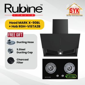 SYK Free Shipping Rubine MARK-90BL Kitchen Cooker Cooktops Hood and Hob Set Dapur Gas Stove Masak Penyedut Asap 抽油烟机