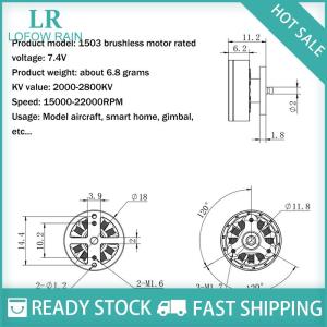 LF Wholesale✨Flash Sale ✨ 1503 máy bay động cơ không chổi than RC động cơ điện cho 4 trục điều khiển từ xa máy bay RC động cơ điện RC máy bay động cơ