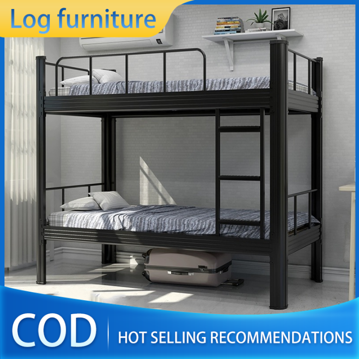 Double Deck Bed Staff Dormitory Bed Bunk Bed Wrought Iron Bed heavy ...