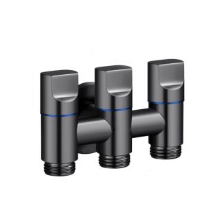 YANGS Tiết kiệm không gian Van chuyển nước Ba đầu ra Tiết kiệm nước Thép không gỉ Van góc ba chiều Đa chức năng Chống ăn mòn Vòi nước máy giặt Phụ kiện nhà vệ sinh