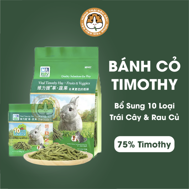 Bánh Cỏ Timothy MrHay Bổ Sung 10 Loại Trái Cây Rau Củ Thức Ăn Cho Thỏ ...