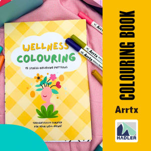 Arrtx A4 Wellness Coloring Book – 15 Relaxing Patterns on Premium 300gsm Paper