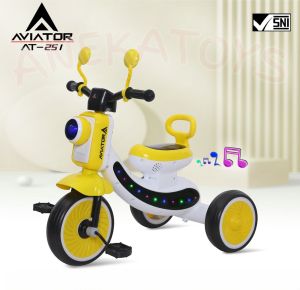 Sepeda Roda Tiga Anak Aviator AT251 dengan Musik n Lampu Ban Eva