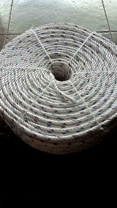 TALI TAMBANG PUTIH LURIK 8 mm METERAN - TALI TAMBANG PP - TALI IKAT BARANG