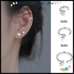 【Jumpping】 ต่างหูเจาะ CZ สเตนเลส1ชิ้นต่างหูห่วงเจาะกระดูกอ่อนต่างหู tragus daith rook ห่วงเครื่องประดับร่างกายผู้หญิง