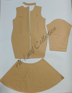 pola instan / pola jiplak gamis duyung
