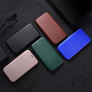 For Samsung Galaxy M14 M53 M33 M23 M13 M52 M32 M22 M62 M12 M02 M51 M31 M21 M11 Carbon Fiber Strong Magnetic Phone Case Card Slot Fashion Flip Cover Casing