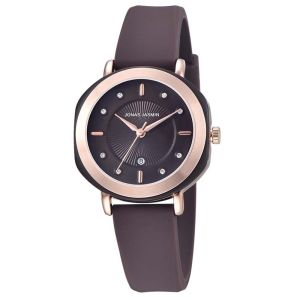 JAM TANGAN JONAS JASMIN ORIGINAL 2212 JJ2212CH - Women LA - Rubber - Coklat - Jamdunia / Jam dunia JD18 # JAM TANGAN JONAS JASMIN WANITA JAM JONAS JASMIN WANITA + JONAS JASMIN 2212 CH JONAS JASMIN JJ2212 JJ2212CH JJ 2212CH JJF2212CH S003