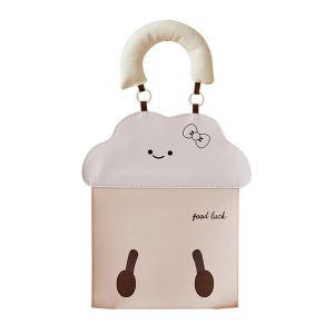 JOTNTP Phim hoạt hình Túi giấy treo Chống thấm nước PU Máy phân phối khăn giấy treo tường Phong cách Tay cầm trên cùng Hộp khăn ăn ô tô Phòng tắm