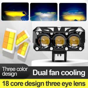 Lampu Sorot Fog Lamp 3 Mata Sql Kipas Super Terang Premium 12volt 24volt Mobil Innova Avanza Xenia